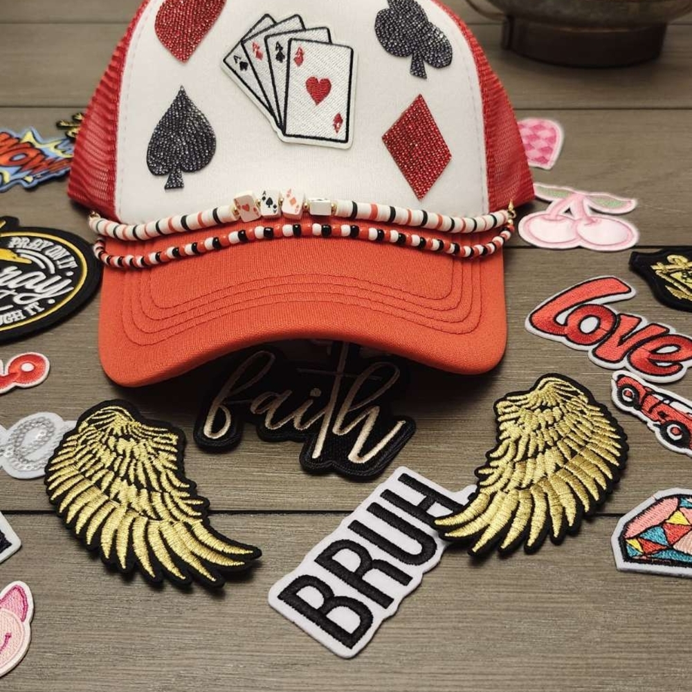 Red and White Playing Cards Trucker Hat